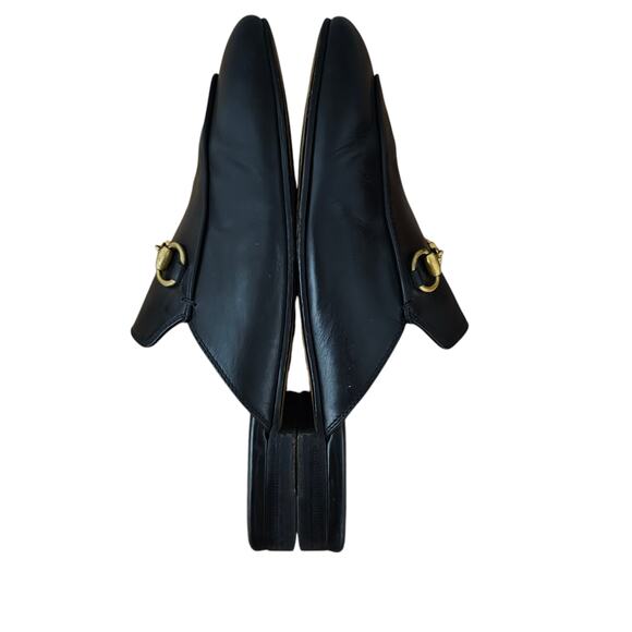 Gucci Princetown Horsebit Mule Flat Size 36 US 6 Black Leather Slipper - Picture 4 of 9